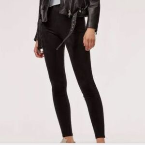 Aritzia Wilfred Free Daria Black Vegan Suede Leggings
